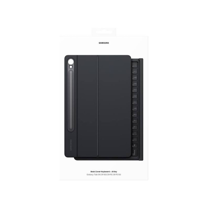 Samsung SM-X710 TabS9, S9 FE, S10 FE, S10 Lite QWERTZ Book Cover Keyboard Black EF-DX725BB